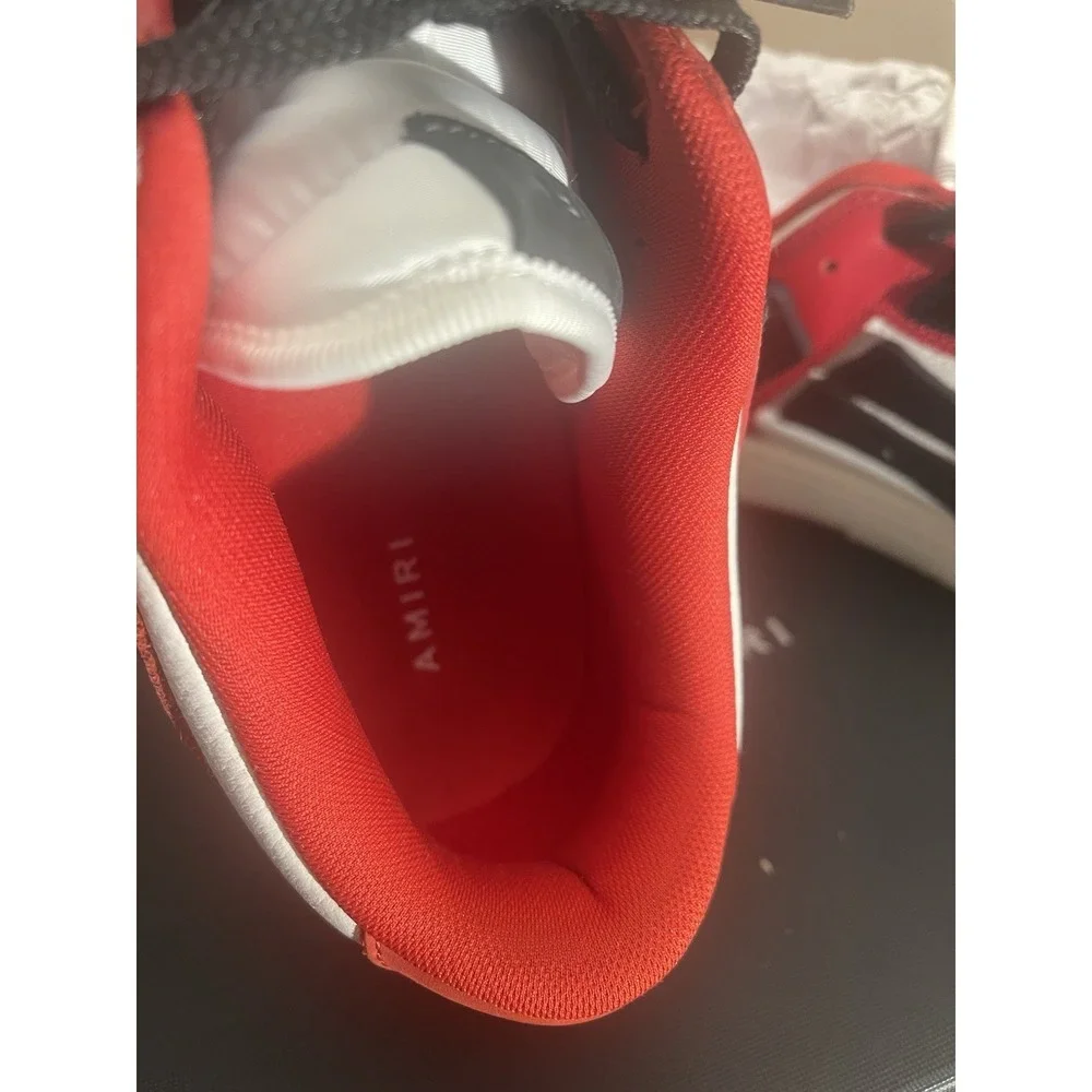 Gently used Size 13- AMIRI Skel Top Low Red/White/Black AW22MFS003-610 Sneakers